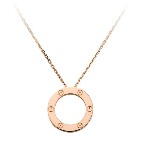 cartier rose gold love necklace|cartier d'amour rose gold price.